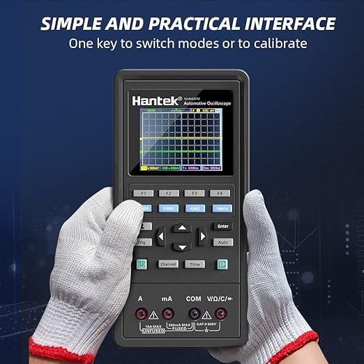 Hantek 2D72 Handheld Oscilloscope 70MHz Waveform Generator Multimeter 3 in 1 Multifunction Tester 2CH+AFG+DMM
