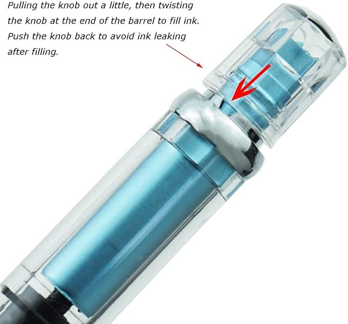Lanxivi 4 PCS Yongsheng 3008 Piston Fountain Pen Fine Nib Transparent Diversity - Image 6