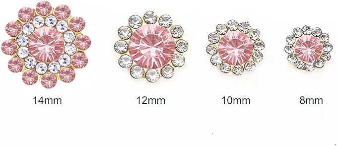 100pcs Sew on Rhinestones Crystals Glass Gems Metal Claw Mixed 8mm 10mm 12mm - Image 2