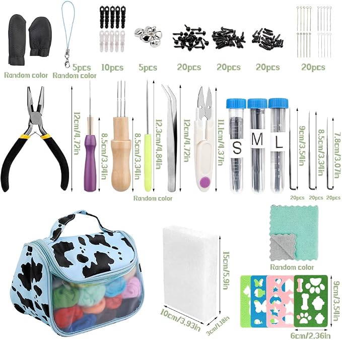 JUPEAN 228 Pcs Needle Felting Kit Wool Felting Tools - Image 2