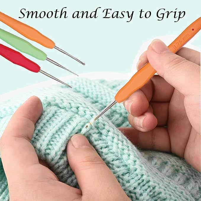 Yarniss 10 Size Small Crochet Hooks, Ergonomic Crochet Hooks - Image 4