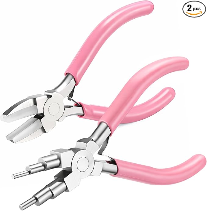 Mudder 2 Pieces Jewelry Making Tool Bail Making Pliers 6 in 1 Jewelry Wire by Mudder