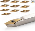TASP Titanium Coated Carbide Cutter Inserts for Wood Turning Tools,10x30mm,Pack of 10,Diamond