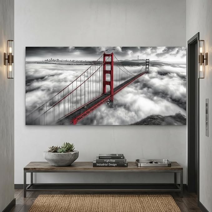 ZESTRILIA San Francisco Golden Gate Bridge Wall Art, Decor - Image 6