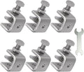Stainless Steel C Clamps, Mini Tiger Clamp Set for Mounting, Heavy Duty Metal U Clamps, Small Desk G-Clamp with 0.98 Inch Stable Wide Jaw Opening for Metal Working Woodworking Welding Building (6pcs)