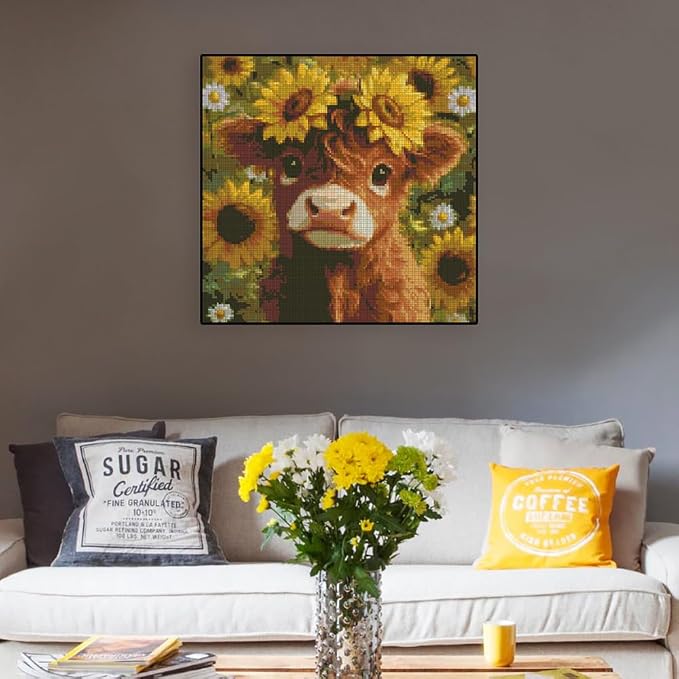 Cow Flowers Stamped Cross Stitch Kits - Image 4