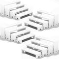 4 Set White Wood Tiered Riser Display Stands by Unknown