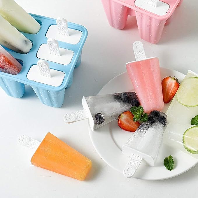 Popsicle Mould，Popsicle Maker Popsicle Molds 6 Pieces Silicone Ice Pop Molds - Image 7
