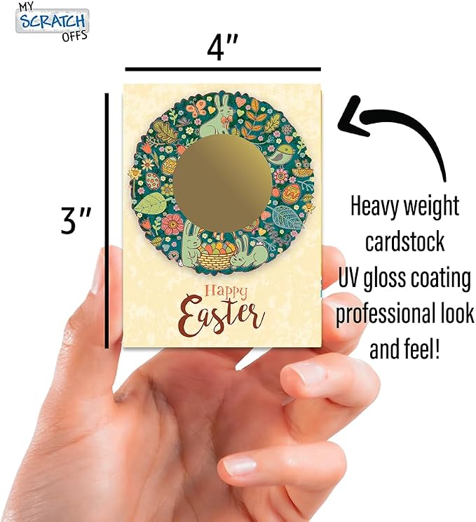 My Scratch Offs Spring Easter Wreath DIY Make Your Own Scratch Off Card Pack 20 - Image 2