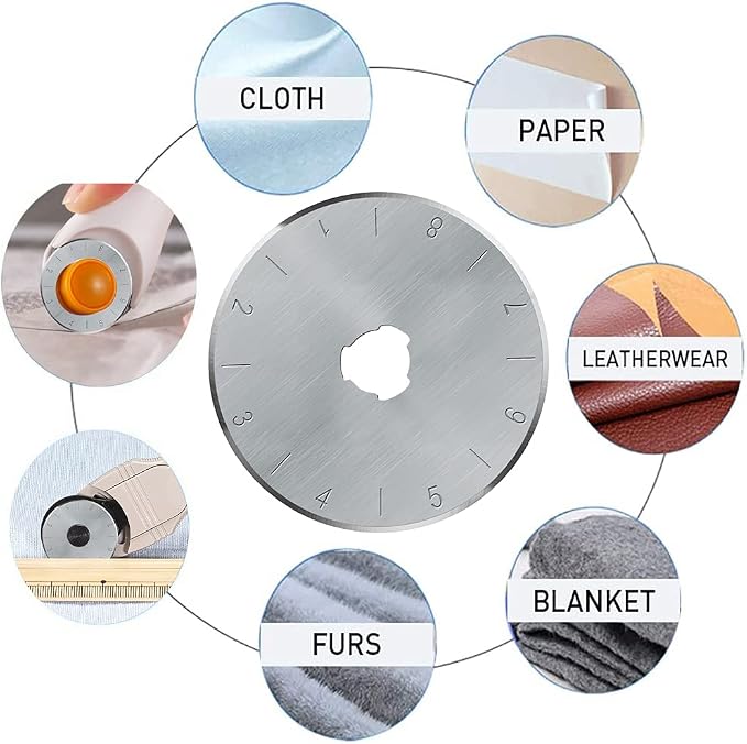 HEADLEY TOOLS 28mm Rotary Cutter Blades 10 Pack Fits Olfa, Replacement Rotary - Image 4