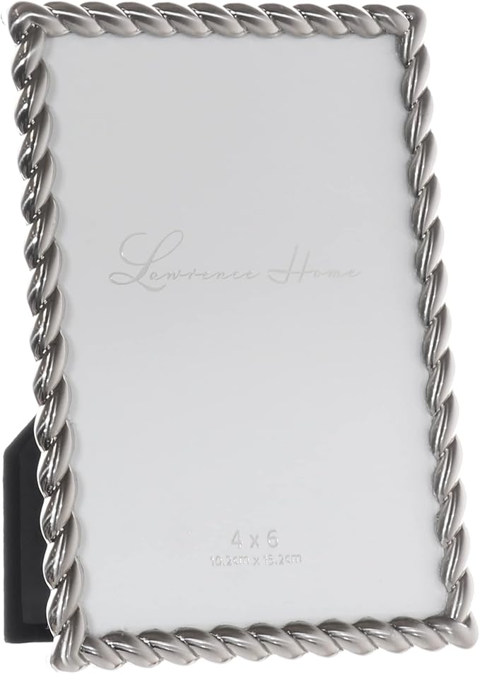Lawrence Frames Metal Frame, Rope Design, Brushed Nickel - Image 2
