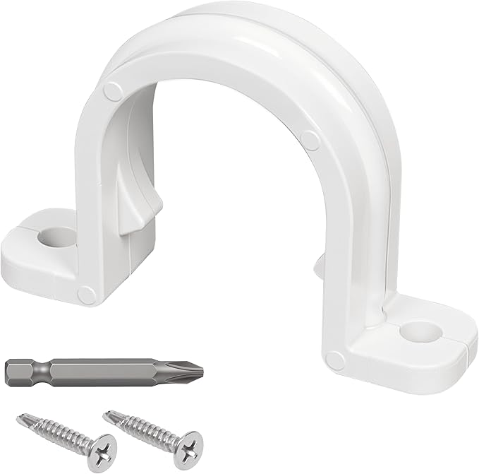40 Set PVC conduit pipe strap clamps Φ25 MM - SCH 3/4 IN,Two Hole plastic pipe clips