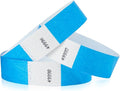 10,000 WristCo Neon Blue Tyvek Wristbands for Events - Tamper-Proof Design & Fluorescent Color Prevent Reuse Premium-Grade Bracelets for Hospital & Medical ID, Party & VIP Identification