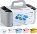 Multiuse Caddy Organizer with Handle, Portable Divided Plastic Tote Bin by AOZITA