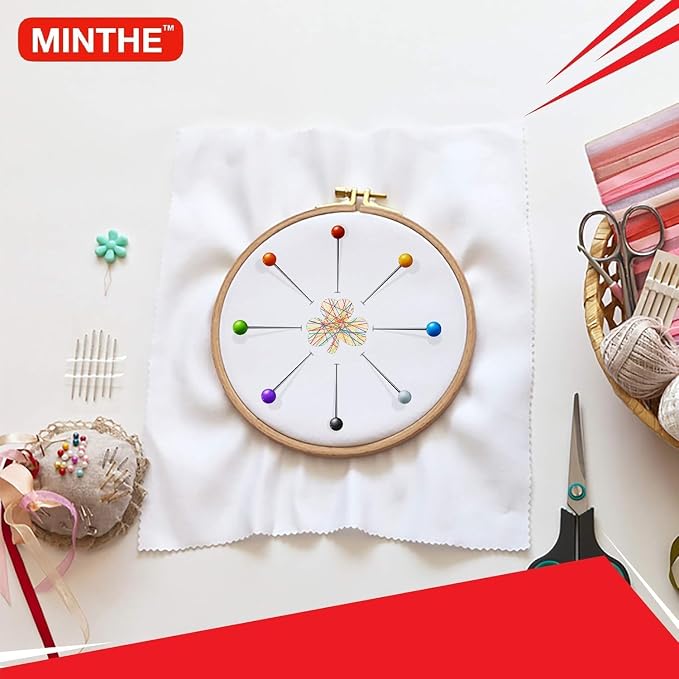 MINTHE 100PCS Sewing Pins for Fabric, Straight Pins Sewing - Image 2