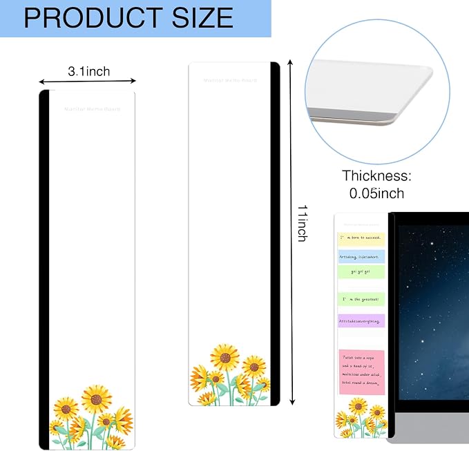Office Desk Accessories 2pcs Multifunction Computer Monitor Memo Board - Image 2