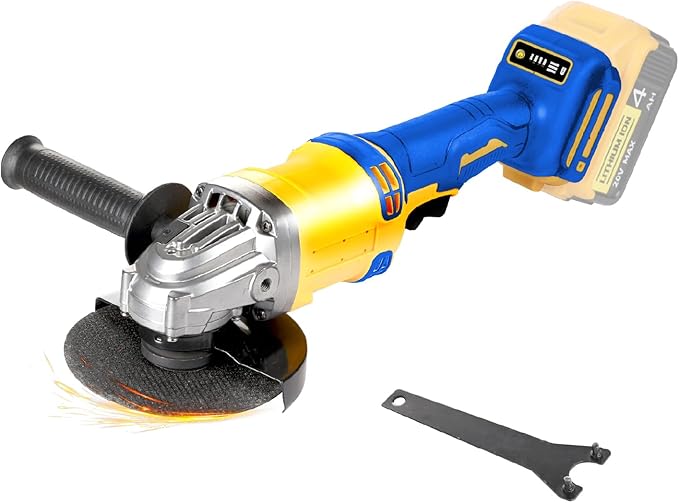 Cordless Angle Grinder Compatible with Dewalt 20V Max Battery(NO Battery) Brushless 4-1/2" Angle Grinder for Cutting, Griding, Polishing(10000RPM) (NO Wheels)