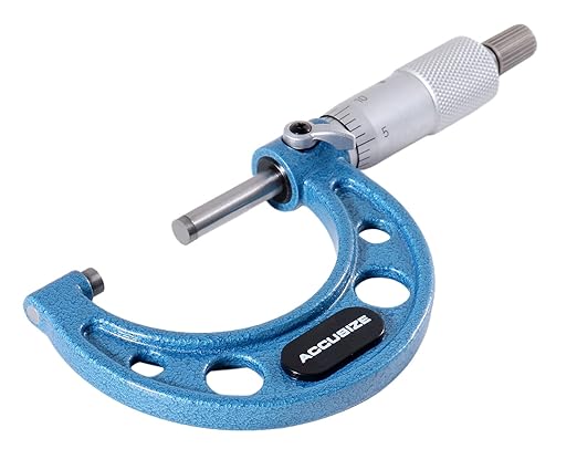 Accusize Industrial Tools 1-2 inch by 0.0001'' Ultra-Precision Outside Micrometer, Eg00-0002