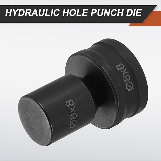 HARFINGTON Hydraulic Hole Punch Die 8x8mm Square Hole 40Cr Steel Electric Punching Kit for CH70 Electric Punching Machine, Black