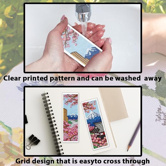ACRNIGHEET 6PCS Cross Stitch Bookmark Kit - Image 3