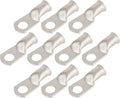10pcs 2 AWG-3/8(M10) Tinned Copper Ring Terminals Battery Lugs, Heavy Duty Wire Lugs, Battery Cable Connectors