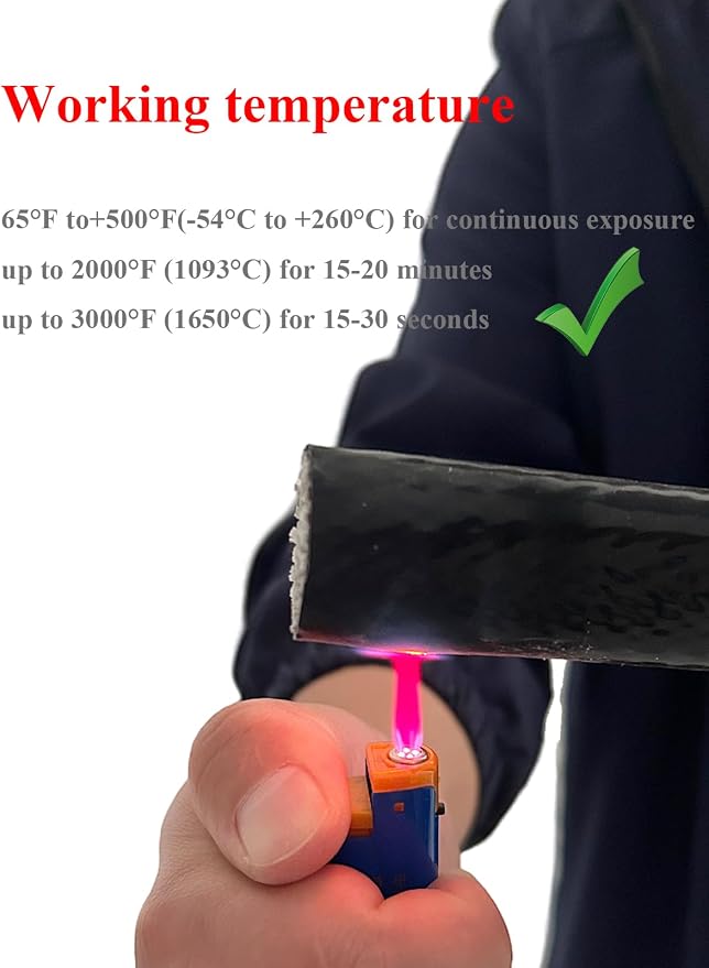 YAMAKATO 1-1/2" ID Heat Shielded Fire Thermo Armor Fire Sleeve Silicone Coated - Image 3