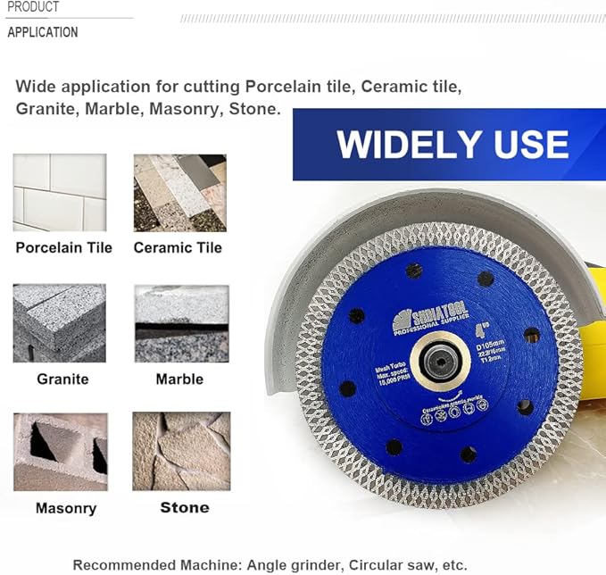 SHDIATOOL 12 Inch Diamond Saw Blade Cutting Porcelain Tile Ceramic Granite Marble Brick(2-Pack)