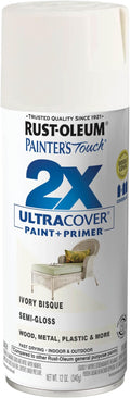 Rust-Oleum Painter's Touch 2X Spray Paint, Semi-Gloss Ivory Bisque | Indoor and by Rust-Oleum