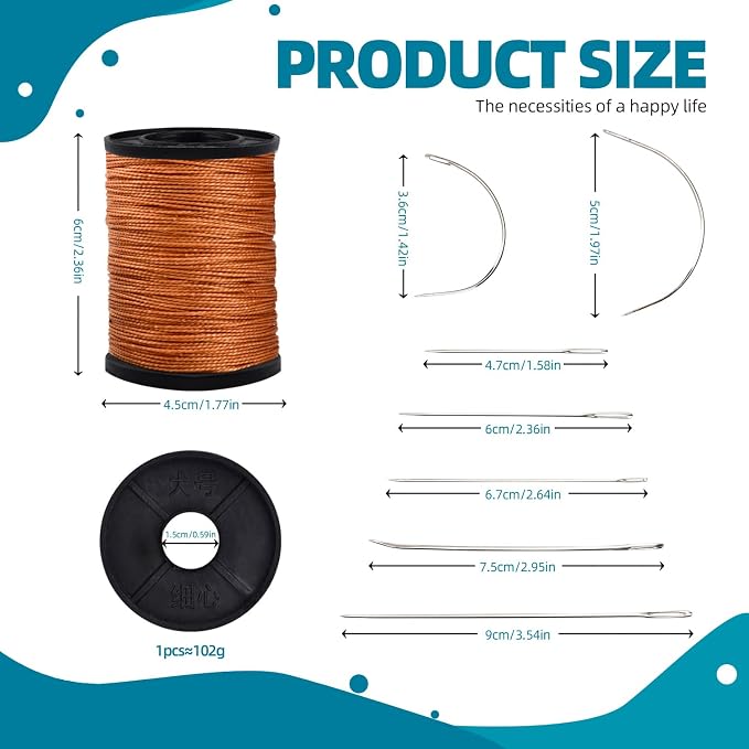 Topus Extra Strong Upholstery Repair Sewing Thread Kit and Heavy Duty Household - Image 5
