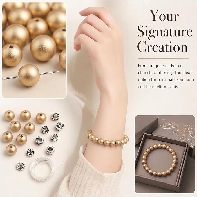 6mm Matte Gold Hematite Bead, 15-Inch Matte Round Loose Stone Beads - Image 5
