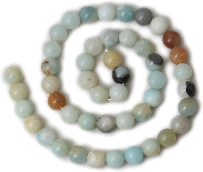 45PCS 8mm Natural Mix Color Amazonite Gemstone Round Loose Beads Stone Beads - Image 2