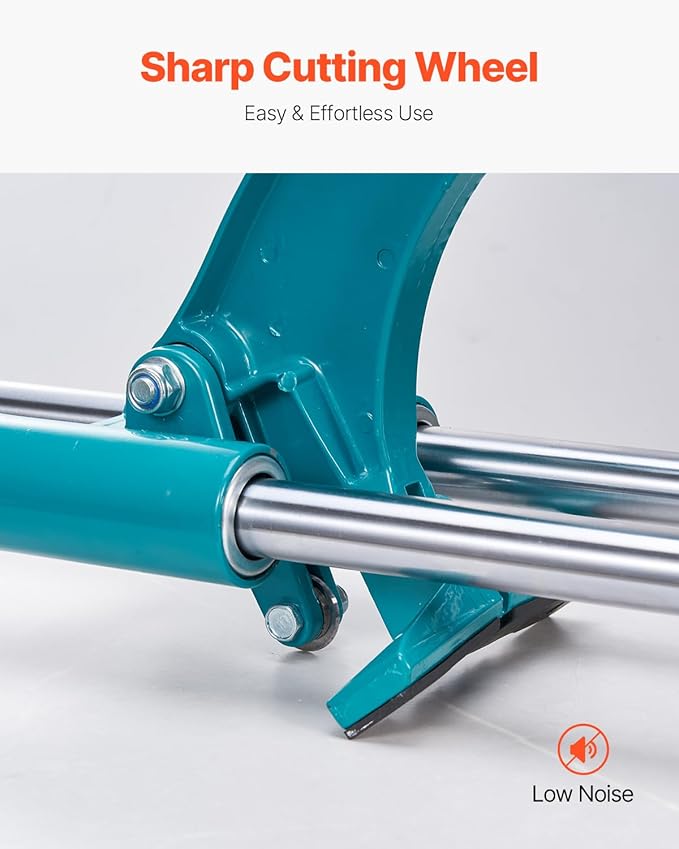 VEVOR Manual Tile Cutter, 48 inch Professional Porcelain Ceramic Tile Cutter, Double Rails with Tungsten Carbide Cutting Wheel, Anti-Skid Feet & Infrared Positioning for Home Industrial