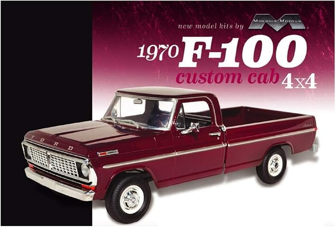 1970 F-100 Custom Cab 4x4 1:25 Scale Model Kit - Image 2