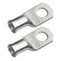 SELTERM 2pcs 1 AWG 3/8" Stud (Wide Pad) Tinned Copper Wire Lugs, Battery Lugs, Ring Terminals, Battery Cable Ends, 1 Gauge Ring Terminal Connectors, UL Marine Grade Battery Terminal Connectors