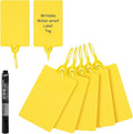 100 Plastic Tags Shipping Tags Waterproof Tags for Labeling Blank Writable Marker Ties Security Seals Storage Hanging Tags Shipping Label with One Marker Pen (Yellow)