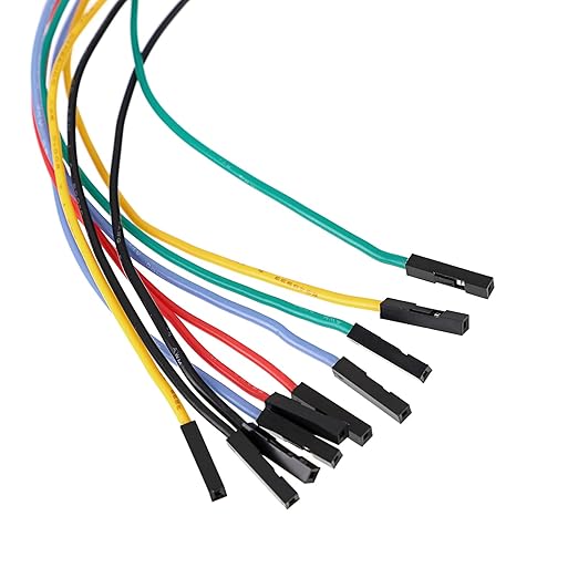 Sumnacon 10Pcs Test Hook to Female Jumper Wires - 26 AWG Binding Post to Solderless Breadboard Jumper Leads, Soft Silicone Flexible Test Leads for Electrical Testing