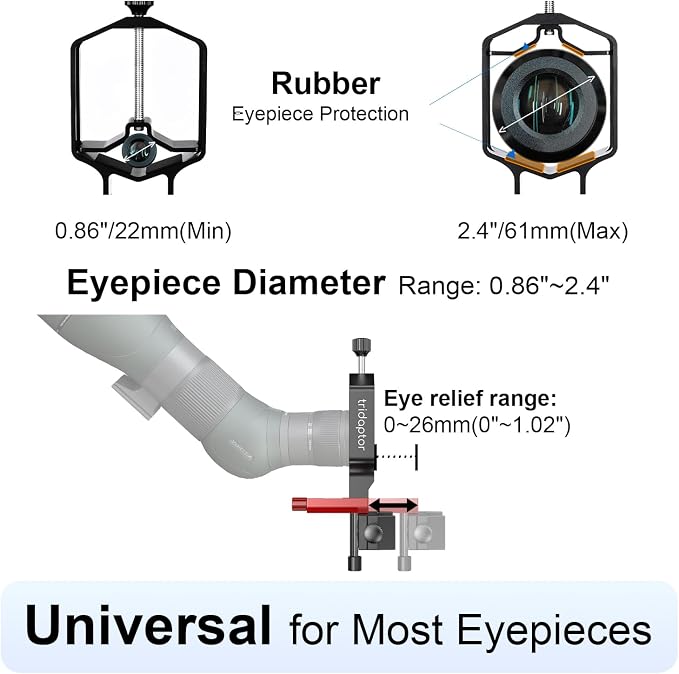 tridaptor - Universal Digiscoping Adapter | High-Precision Phone to Telescope - Image 7
