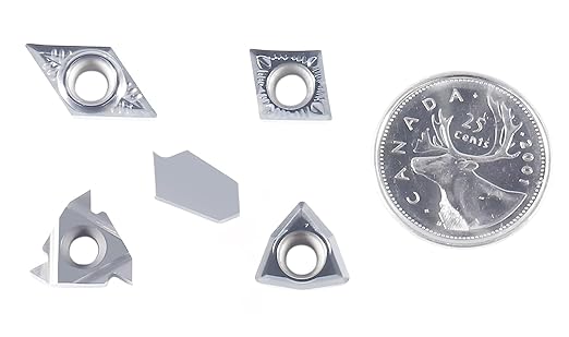 Accusize Industrial Tools 2 Pc of Each Kind of Carbide Inserts for 3988-0034, for Cutting Aluminum, 10 Pc, 3988-0034INSERTS