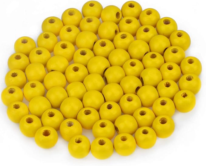AD Beads Wood Spacer Loose Wooden Craft Beads Big Hole Beads Assorted by ADBeads