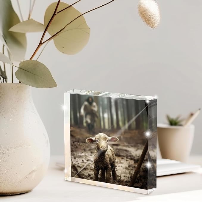 Christian Jesus And Lamb Religious Acrylic Desktop, Spiritual Gifts - Image 6