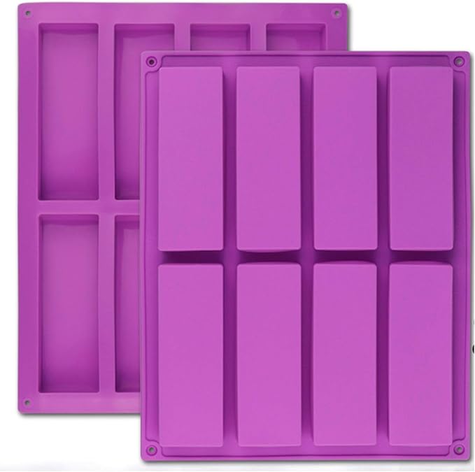 Palksky 8 Cavity Rectangle Granola Bar Silicone Mold/Nutrition/Cereal Bar Molds by Palksky