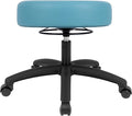 Chair Master 17" Round Vinyl Fabric Stool, Table Height, 360 deg Level Activation, Heavy Duty, Lab, Medical, Garage, Home, Spa, Cleanroom (Self Braking, Aqua)