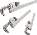 Pipe Wrench Set, Professional Aluminum Pipe Wrench 10,14,18 Inch Heavy Duty Plumbers Wrench for Plumbers, Pipe, Home, Auto Repair