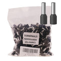 500pcs AWG12/3.5 mm² Wire Ferrules Terminals Kit Black, Terminal Connector Wire Insulated Cord Pin Ends Terminals for Electric, Industrial, Chemical Industry, Power Control System, etc.