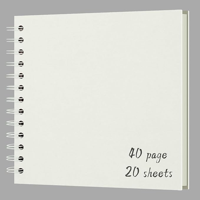 DIY Scrapbook Album 8x8 Inch, Hardcover Kraft Paper Scrap Book Photo Album by Sprsthai