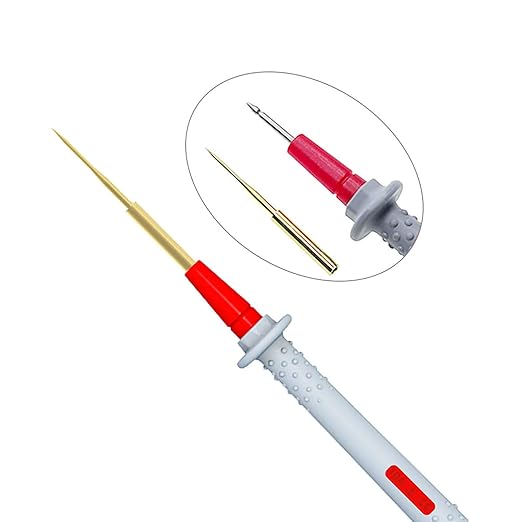 Goupchn Multimeter Test Leads Kit Double Silicone Soft Cable Wire Multimeter Probes Electrical Copper Test Probes Length 4.9ft/1.5m with Gold-Plated Precision Sharp Probes