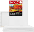 ESRICH Stretched Canvas for Painting 16x20 Inch, Primed Acid-Free Cotton Blank by ESRICH
