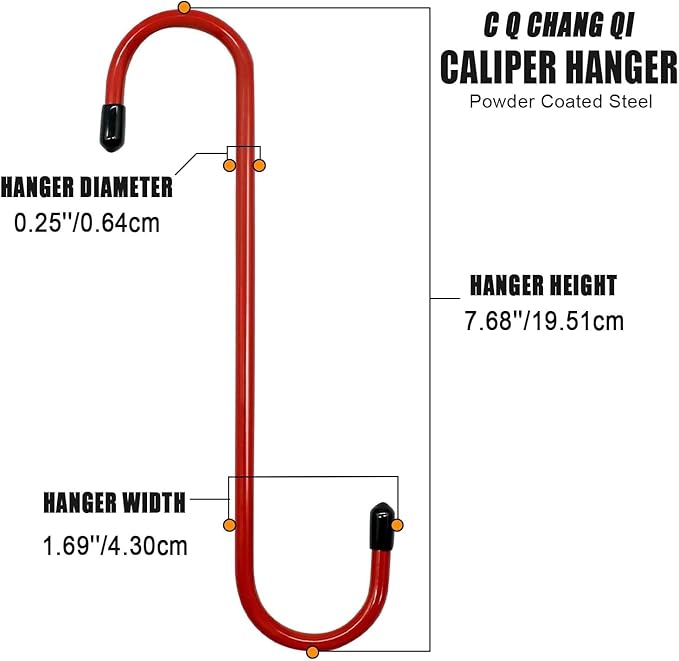 Brake Caliper Hanger,Caliper Hangers Hooks with Rubber Tips, Durable Steel, Rust-Proof Automotive Brake Tools for Braking, Axle, Suspension(2pcs)
