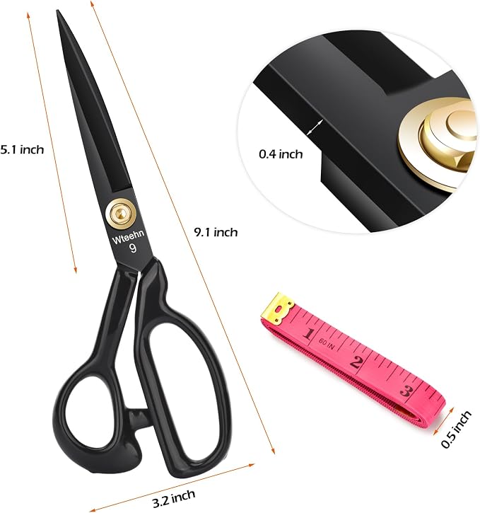 Fabric Scissors Professional, Tailor Sharp Sewing Shears - Image 2