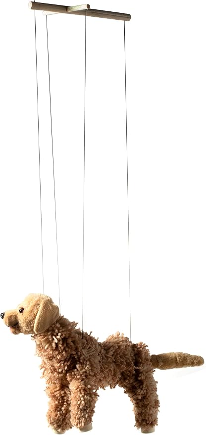 Artisan Owl Labrador Marionette Puppet - Image 4